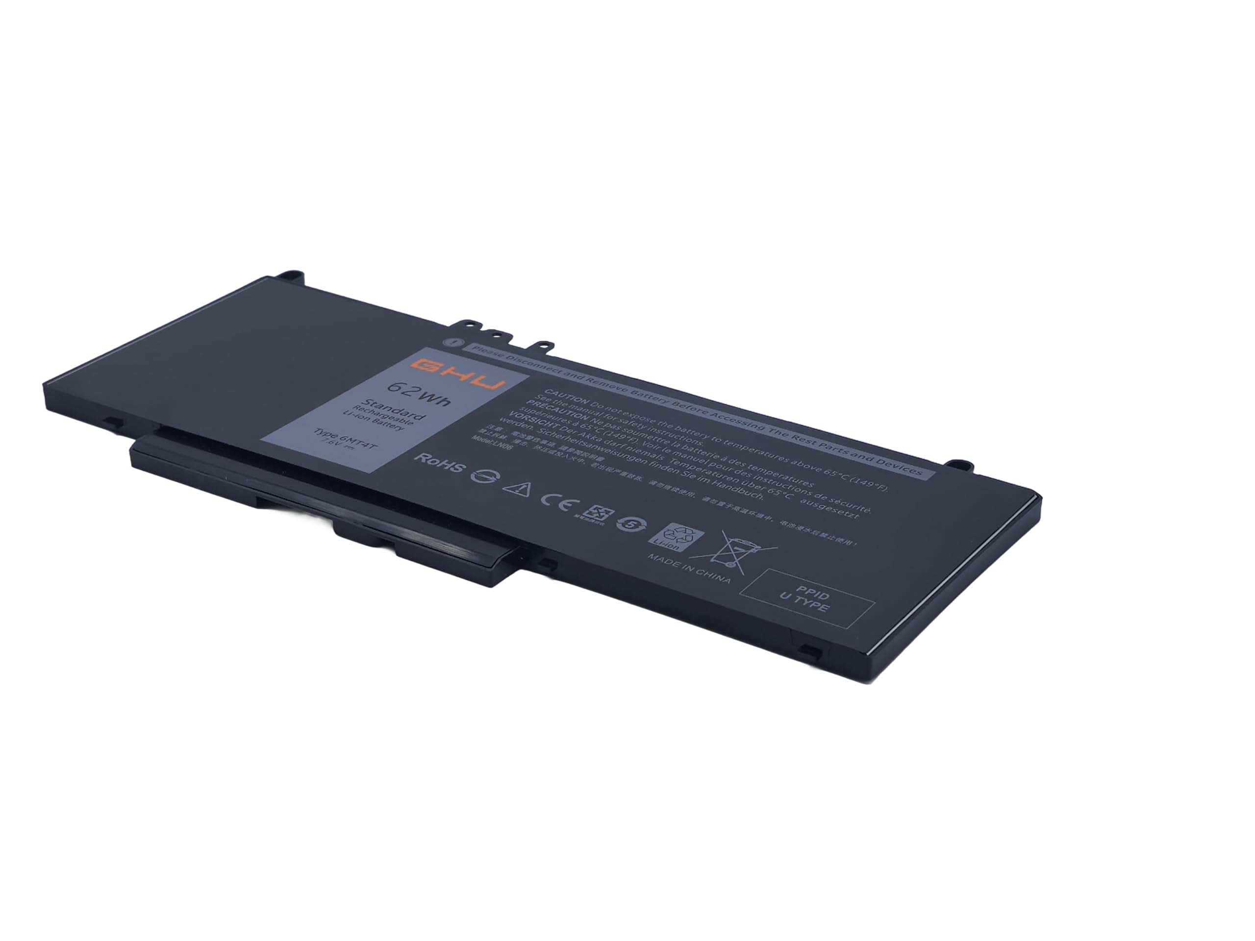 GHU 6MT4T 62Wh 7.6V Battery for Dell Latitude 14 5470 E5470 15 5570 E5570 Precision 15 3510 M3510 Part Number 7V69Y TXF9M 79VRK - Image 3