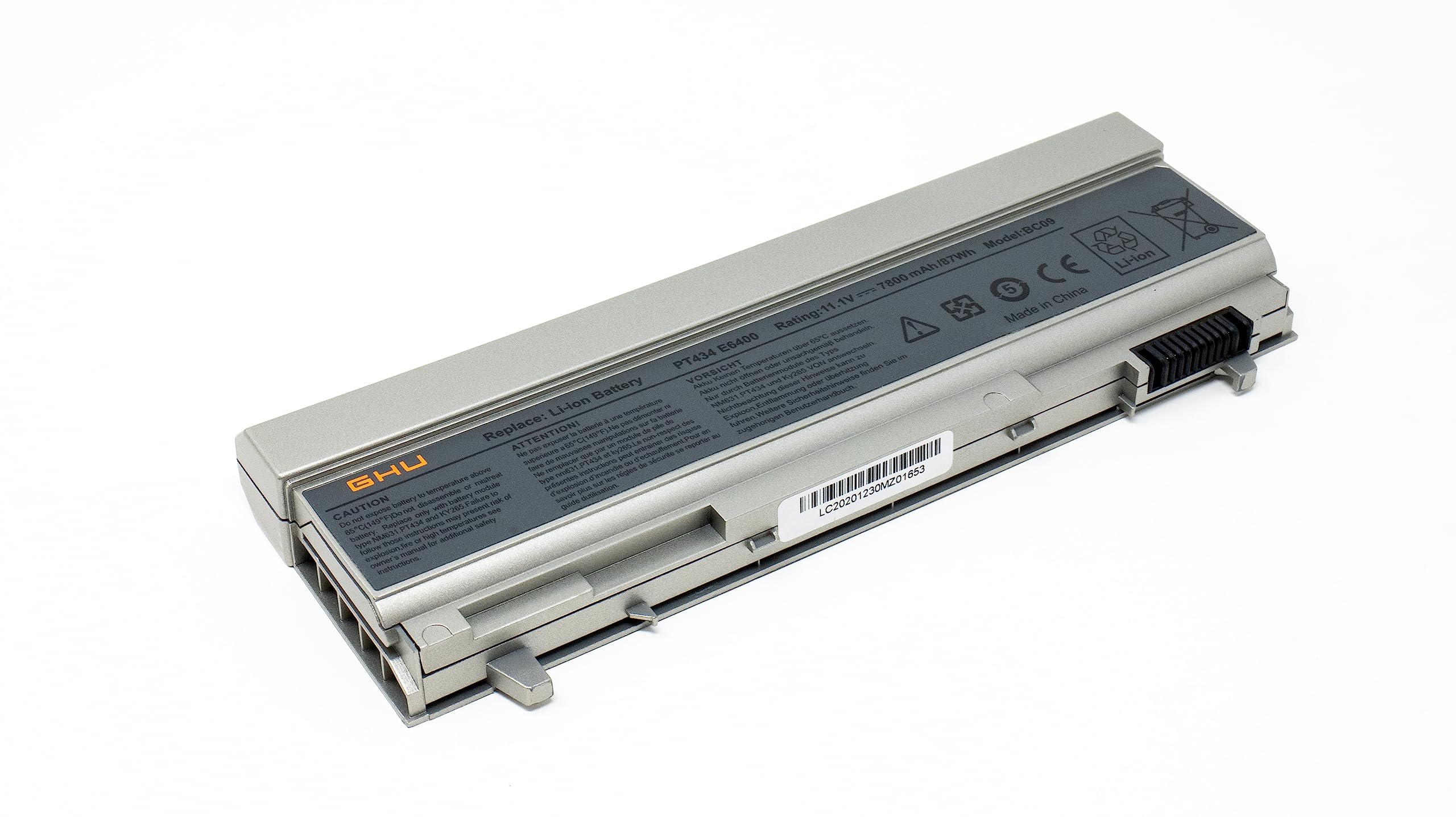 GHU Battery 87 Wh Replacement for KY265 KY266 PT434 PT435 PT436 4M529 KY477 Compatible with Dell Latitude Laptop E6400 E6410 E6510 E6500 312-0748 312-0749 W0X4F W1193 KY477 4M529 4N369 FU268 W1193 - Image 3