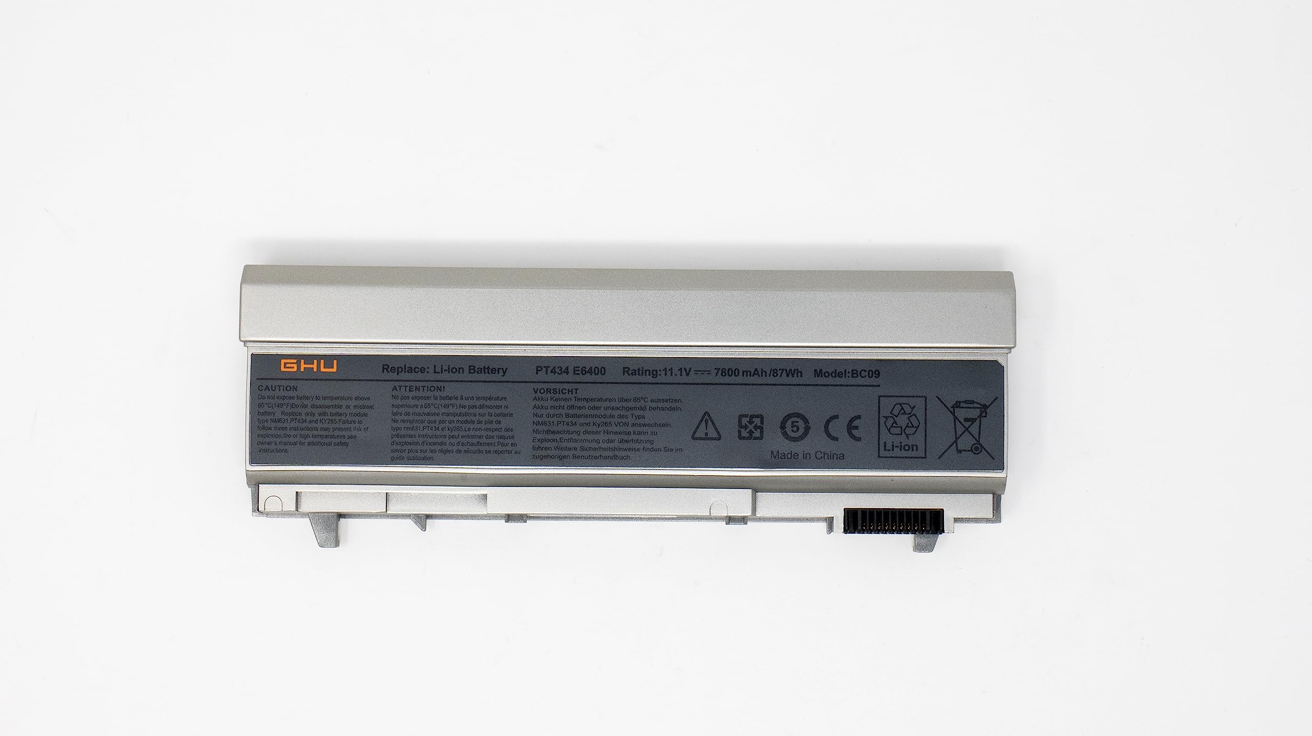 GHU Battery 87 Wh Replacement for KY265 KY266 PT434 PT435 PT436 4M529 KY477 Compatible with Dell Latitude Laptop E6400 E6410 E6510 E6500 312-0748 312-0749 W0X4F W1193 KY477 4M529 4N369 FU268 W1193 - Image 7