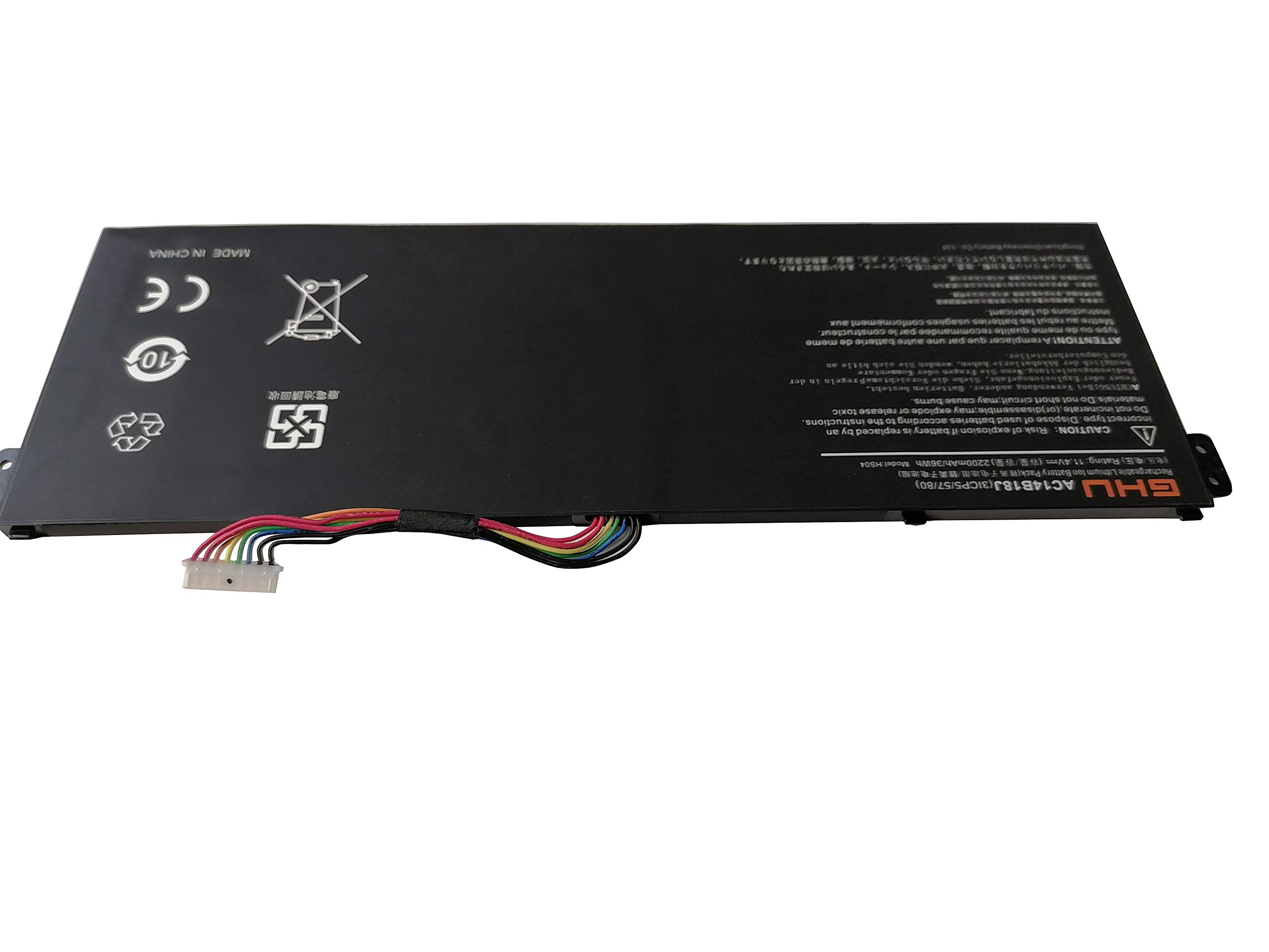GHU New AC14B18J Battery Compatible with Acer AC14B18J Laptop Battery, CE FCC UL Tested, Reusable for Over 500 Cycles, Fast Charging for Acer Aspire E3-111 Premium Grade A Polymer Cell [11.4V 36Wh] - Image 4
