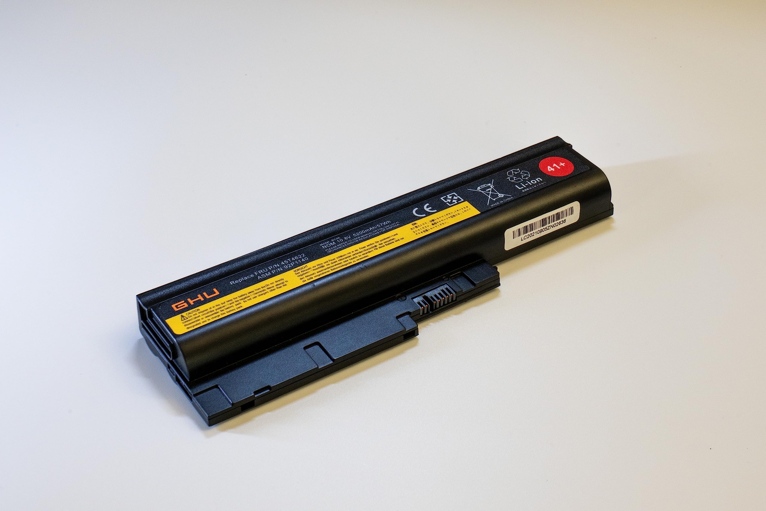 GHU New Battery 57 Wh Compatible with IBM Lenovo ThinkPad R60 R61E T60 T60P T500 W500 Z60M Z61M Z61P Z60 Z61E SL500 SL400 SL300 40Y6795 92P1141 92P1141 92P1137 92p1128 92p1130 92p1141 - Image 3