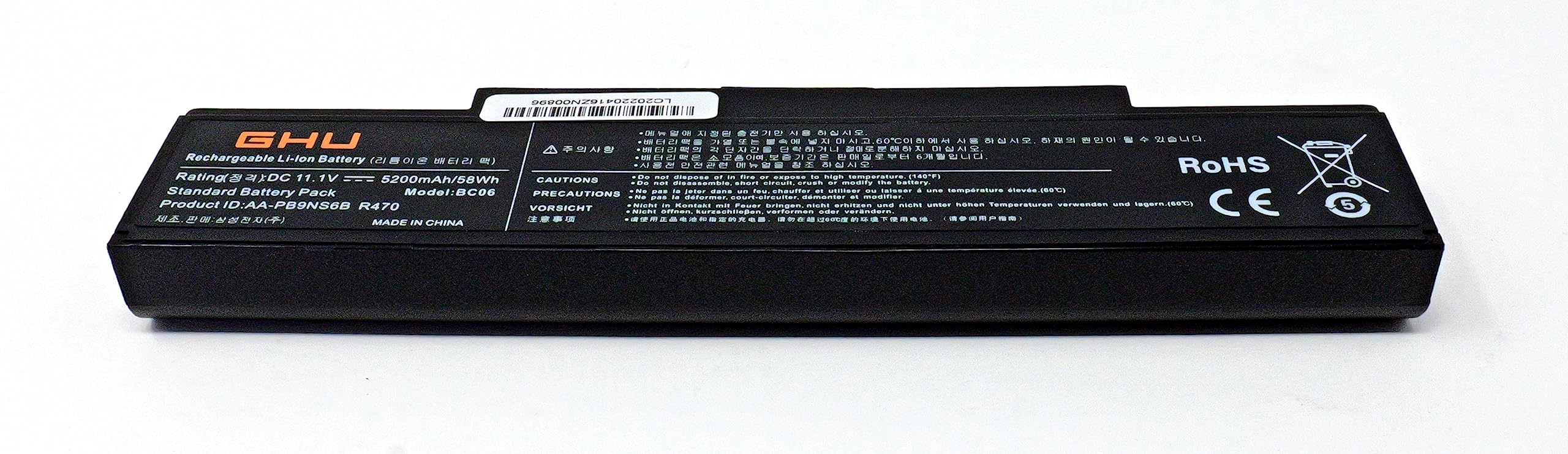 GHU New Battery 58 WH AA-PB9NC6B Compatible with Samsung NP-RV508 NT-RV508 P210 Q210 R40 R408 R410 R45 R430 R460 R480 R505 R509 R510 R522 AA-PB9NC5B AA-PB9NC6W AA-PB9NC6W/E AA-PL9NC2B AA-PL9NC6W - Image 6