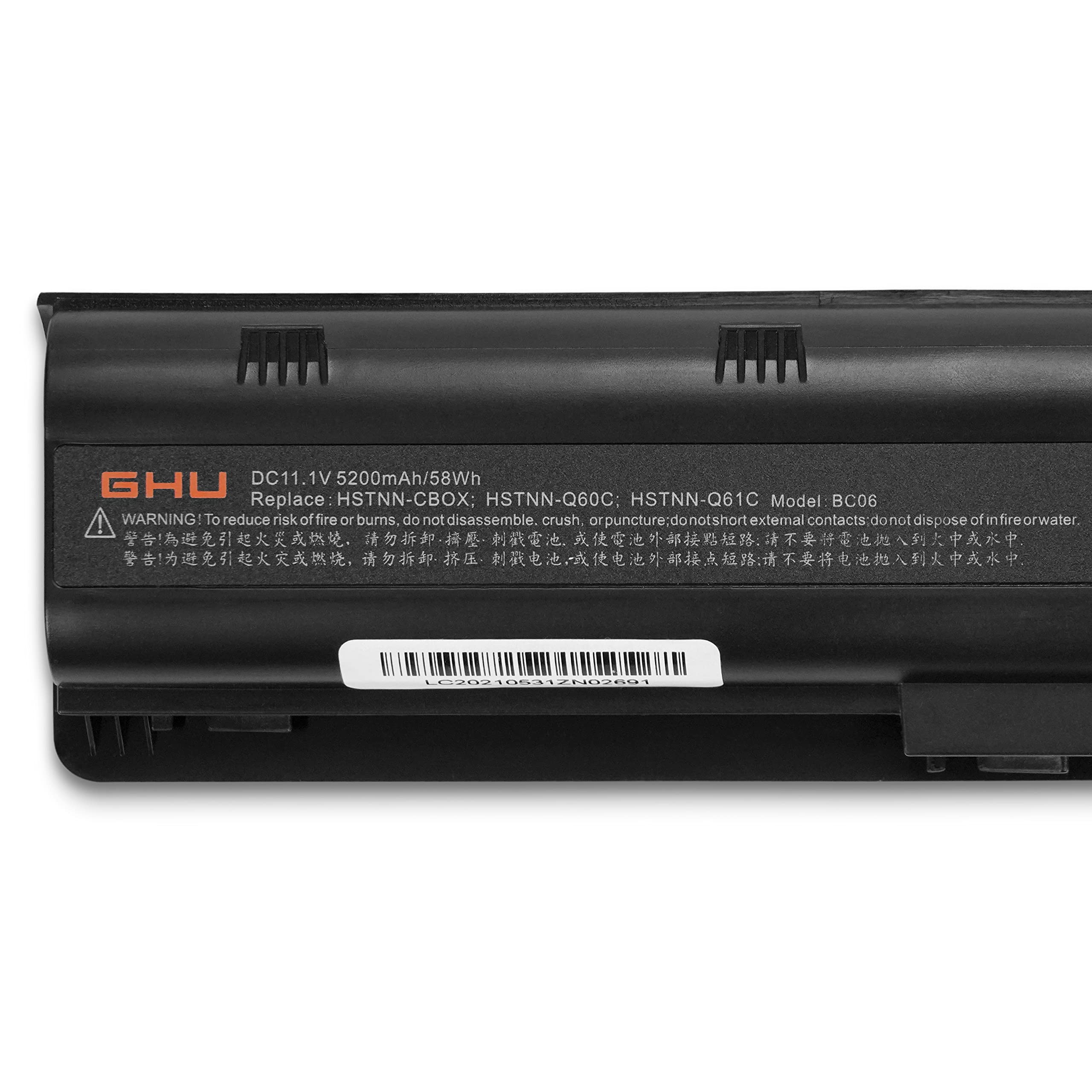 GHU New Battery 58 WH Replacement for MU06 MU09 593553-001 593554-001 586028-341 588178-141 WD548AA WD549AA Compatible with HP Compaq CQ32 CQ42 CQ43 CQ56 CQ56Z CQ57 CQ62 CQ62Z CQ72 CQ630 Notebook PC - Image 3