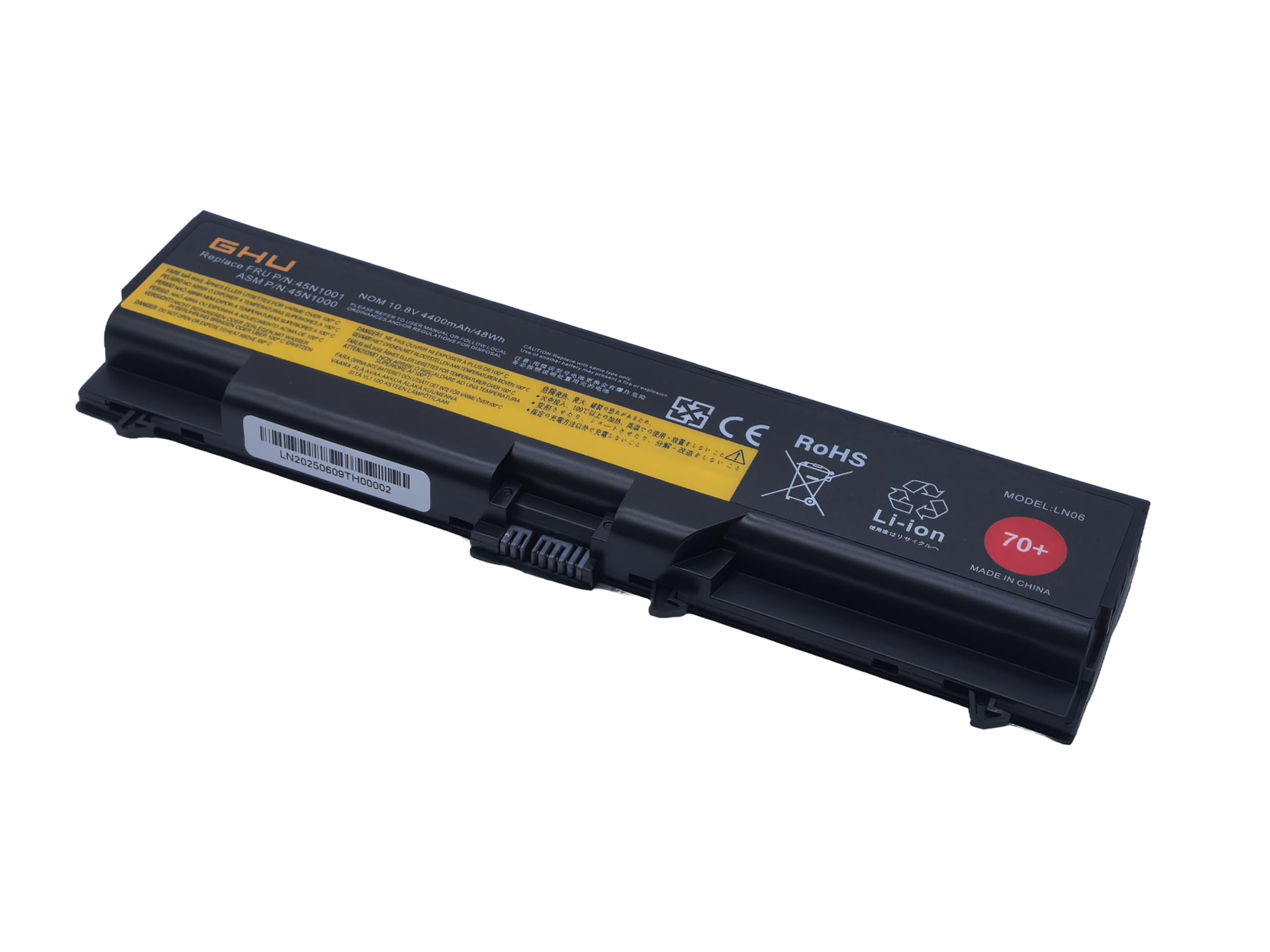 GHU New Battery 70+ 48 WH 0A36302 0A36303 45N1001 Compatible with Lenovo Thinkpad T410 T420 T430 T510 W530 W510 W520 L410 L420 L430 42T4751 45N1005 42T4235 45N1011 42T4757 42T4737 42T4753 42T4791 - Image 4