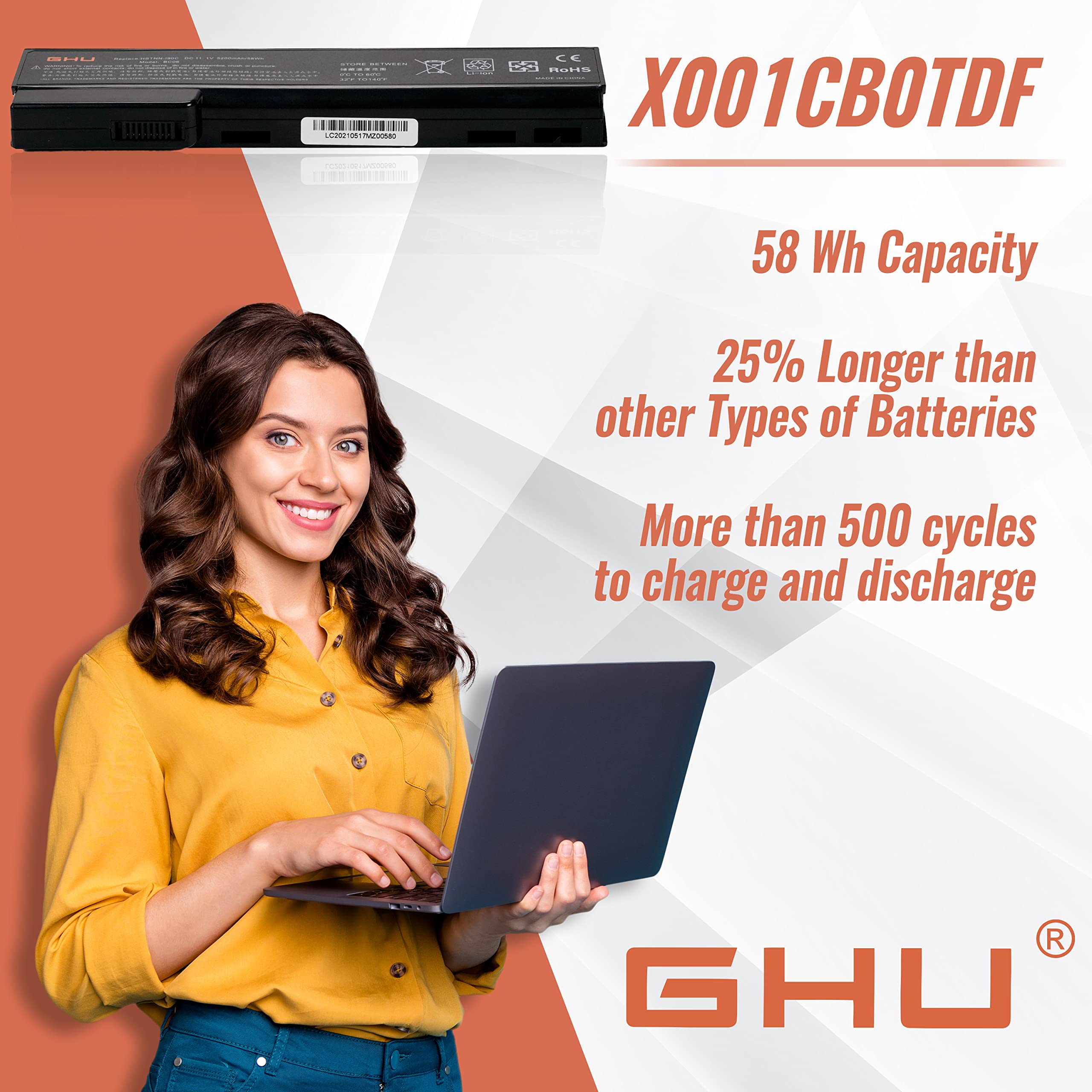 GHU New Battery CC06 Compatible with HP Probook Battery CC09 6360B 6460b 6470b 6465b 6565b 8460p 8470P 8475b 6560b Hstnn-f08c Hstnn-i90c Hstnn-lb2f Hstnn-lb2g Hstnn-lb2h Hstnn-w81c CCO6 - Image 5