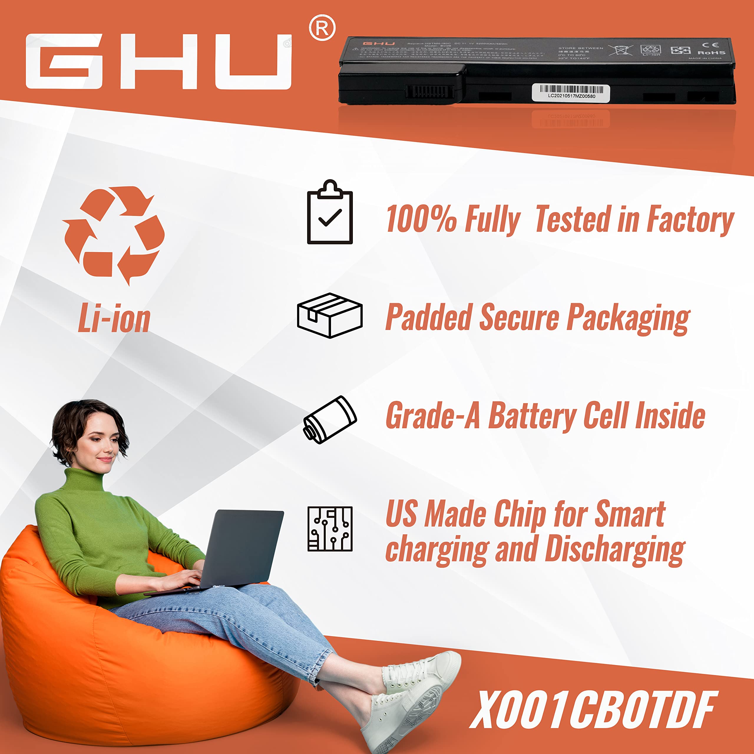 GHU New Battery CC06 Compatible with HP Probook Battery CC09 6360B 6460b 6470b 6465b 6565b 8460p 8470P 8475b 6560b Hstnn-f08c Hstnn-i90c Hstnn-lb2f Hstnn-lb2g Hstnn-lb2h Hstnn-w81c CCO6 - Image 6
