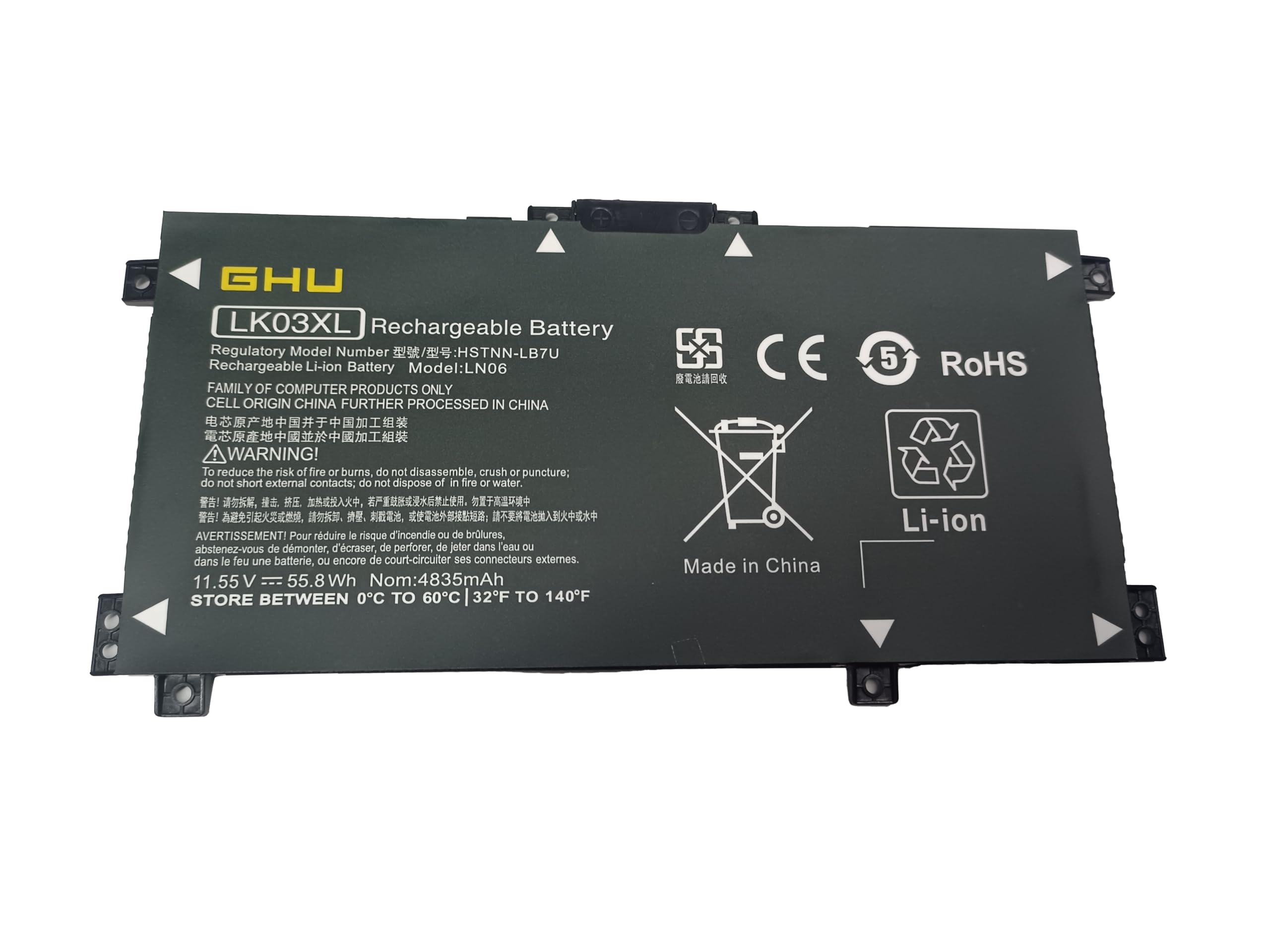 GHU New HP LK03XL Battery L09281-855 916814-855 for HP Envy x360 15-BP 15-CN 17-AE 17-CE 17-BW 15M-bq 15m-cn0xxx 15-cn0xxx, 11.55V Compatible with L09281 855 Battery and L09281 855 LK03XL, Free Return - Image 3