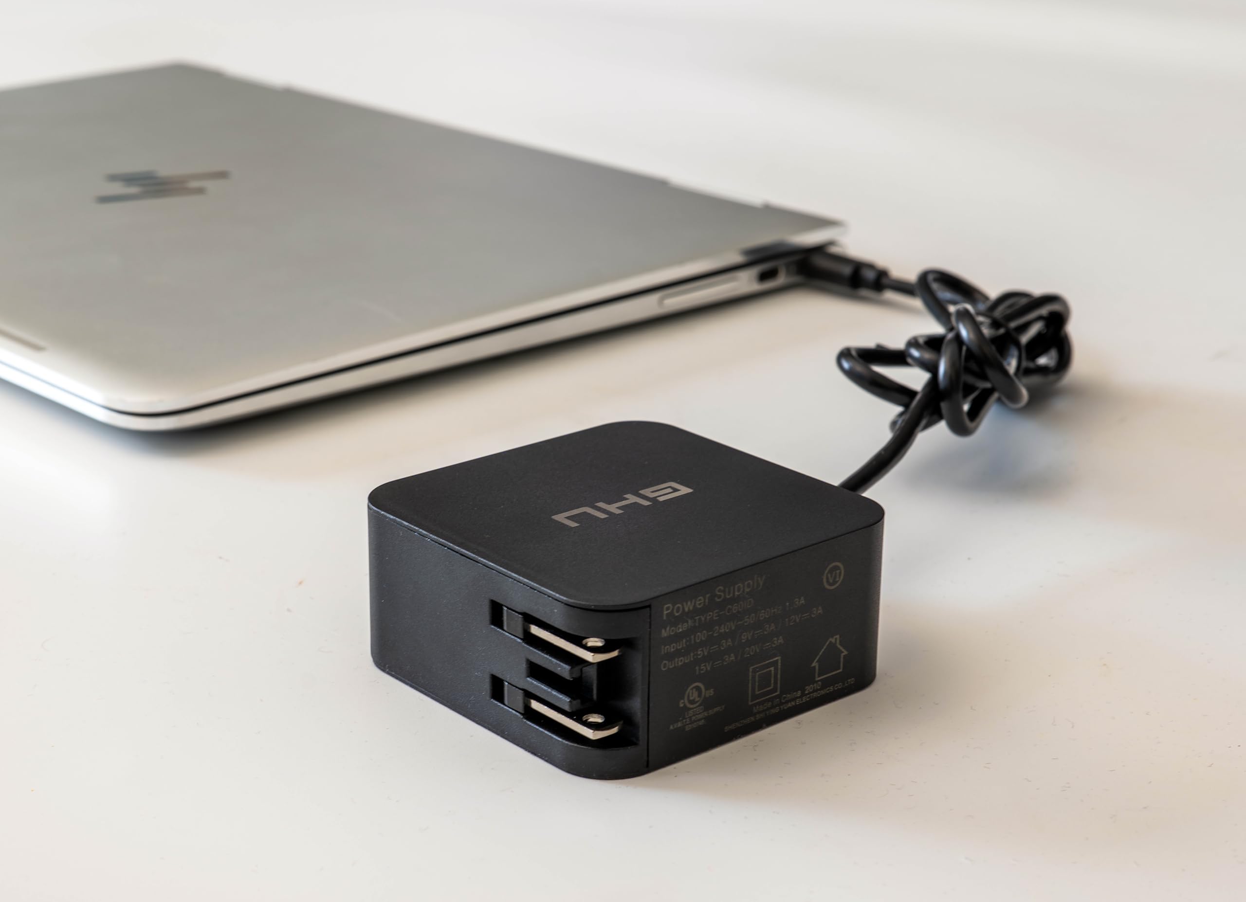 GHU Premium 65W USB-C Fast Charger (Black) - Optimized for Dell XPS Series: 13, 12, 14 - Efficient & Sleek Power Adapter - Image 3