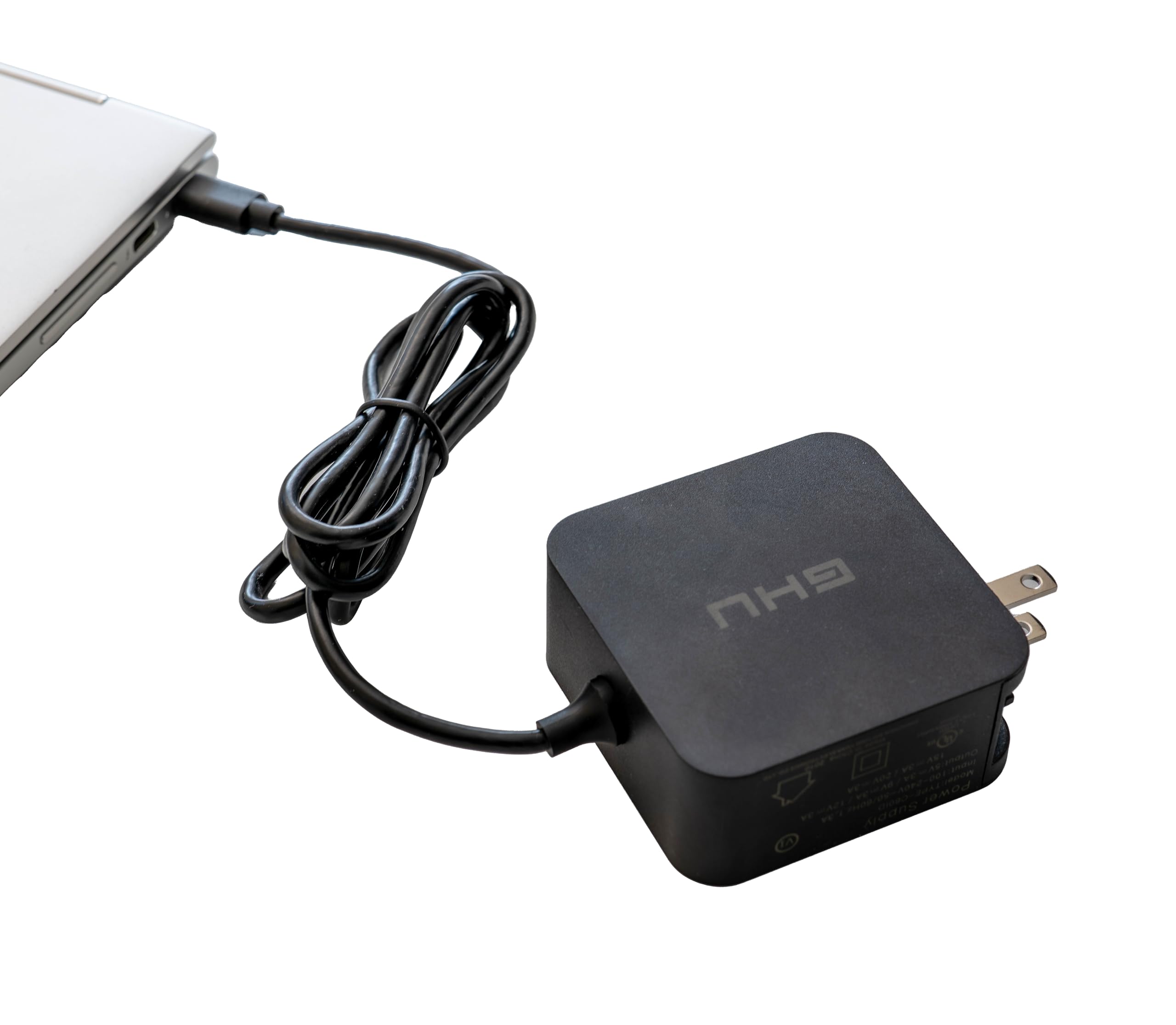 GHU Premium 65W USB-C Fast Charger (Black) - Optimized for Dell XPS Series: 13, 12, 14 - Efficient & Sleek Power Adapter - Image 4